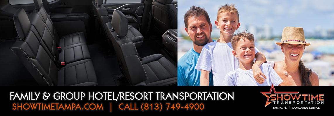 Family Tampa Airport Transportation to Hotels Resorts, Family TPA Car Service Hotel, Family TPA Car Service to Tampa Resorts